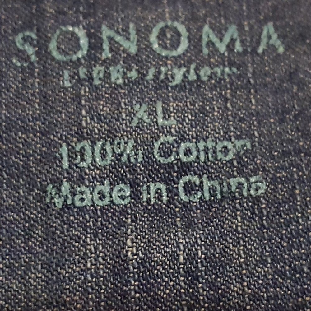 Women's Sonoma Cotton Denim Jean Jacket Blazer XL - Picture 5 of 13